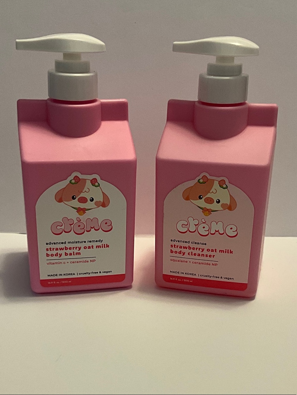 The Creme Shop Strawberry Oat Milk Body Cleanser & Balm - Pink